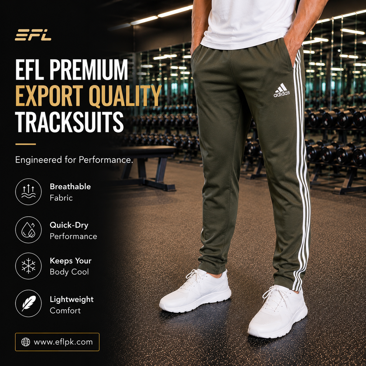 EFL Summer track suit (Commando-White) Men - Image 2