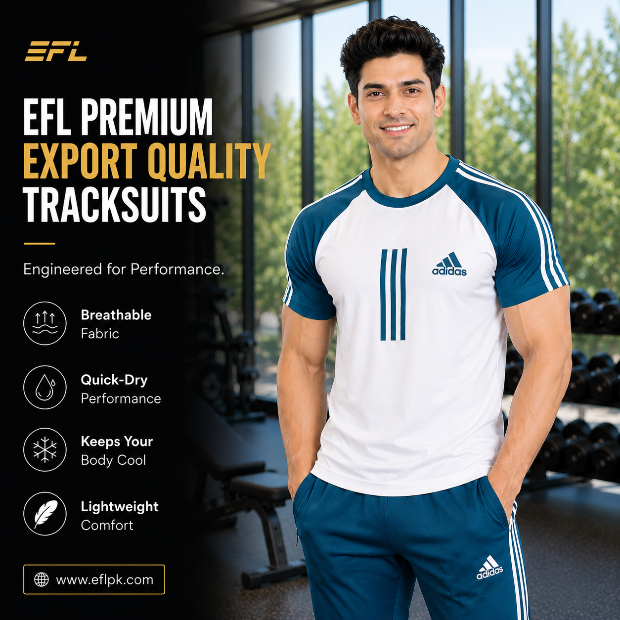 EFL Summer track suit (Zinc-White) Men