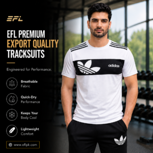 EFL Track Suit – New Adidas Flower Addition white shirt (Men)