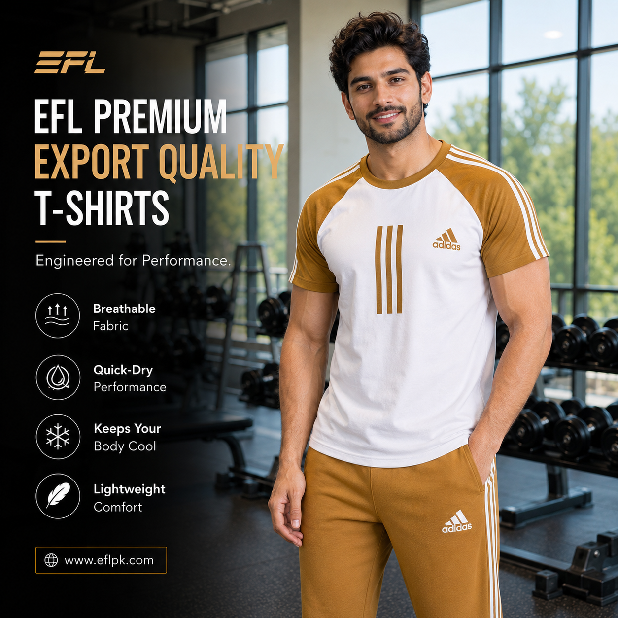 EFL Summer track suit (Gold White) Men