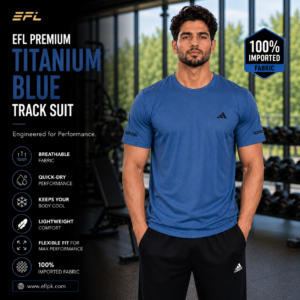EFL Premium – Titanium Blue with black trouser imported fabric (Men)