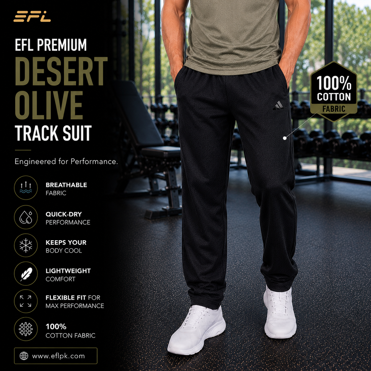 EFL Premium – Desert Olive with black trouser imported fabric (Women) - Image 2