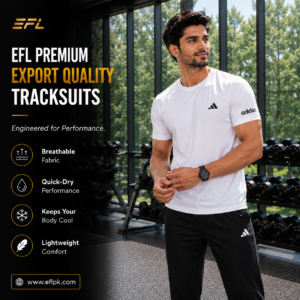 EFL Premium – Glacier white with black trouser (imported fabric) Men