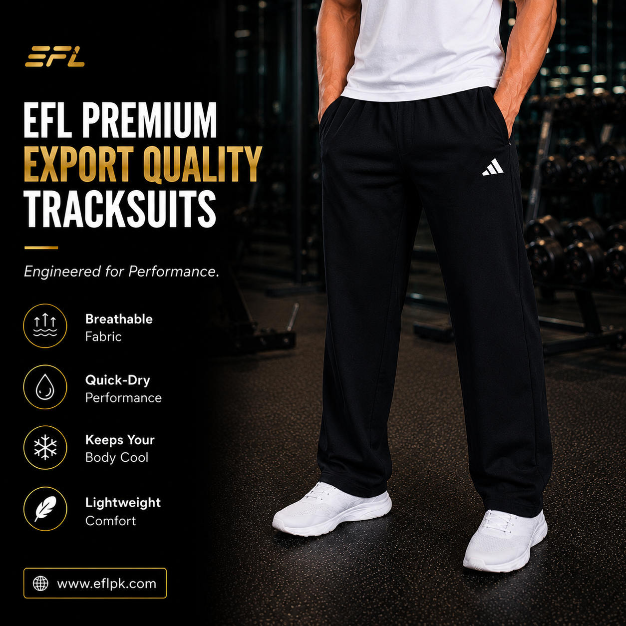 EFL Premium – Glacier white with black trouser imported fabric (Women) - Image 2