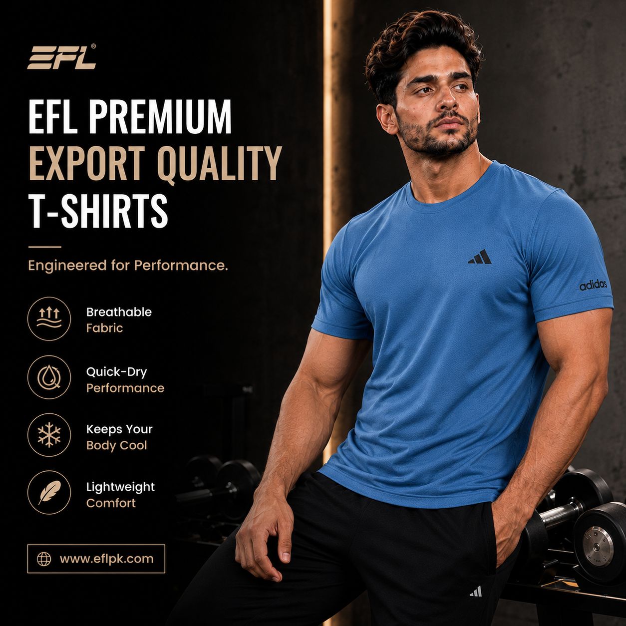 EFL Premium – Imported fabric Titanium blue shirt