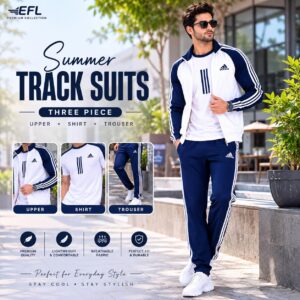 EFL Premium – 3 pc Blue White track suit (Men)