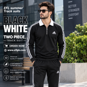 EFL Track Suit – Collar design New Adidas Full sleeve Black (Men)