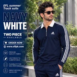 EFL Track Suit – Collar design New Adidas Full sleeve Blue (Men)